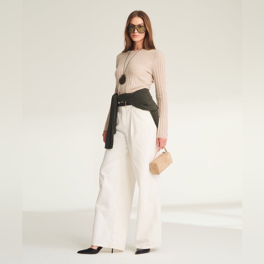 NAADAM Lightweight Cashmere Ribbed Sweater $158 MSRP - Picture 2 of 16